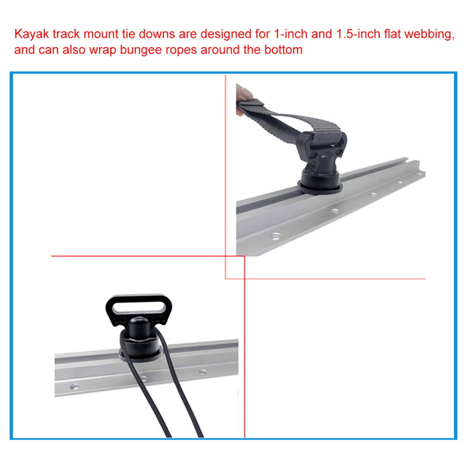 4pcs Kayak Track Mount Vertica - Fishing Kayak Crate review and price