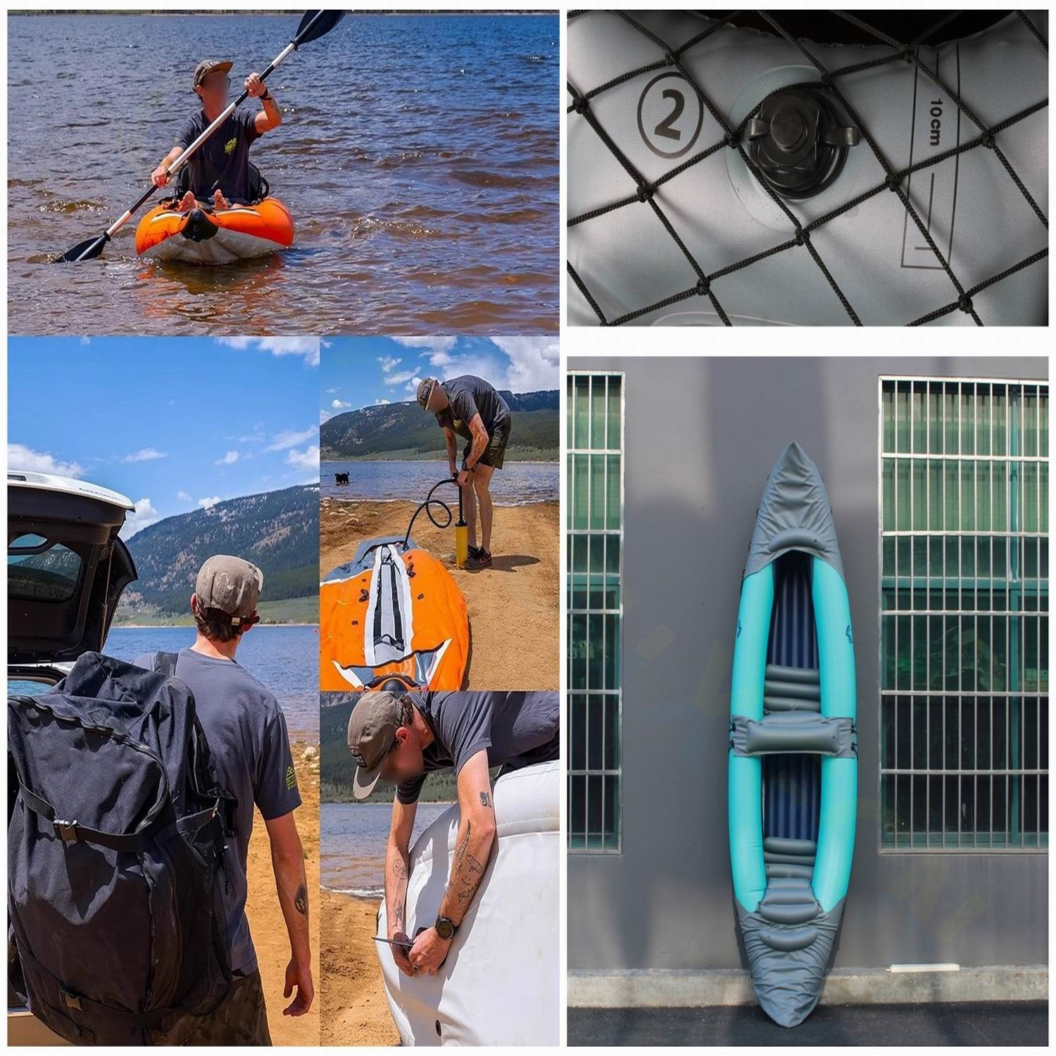 PVC Inflatable Kayak Canoe 1 P - Fishing Kayak Inflatable review and price