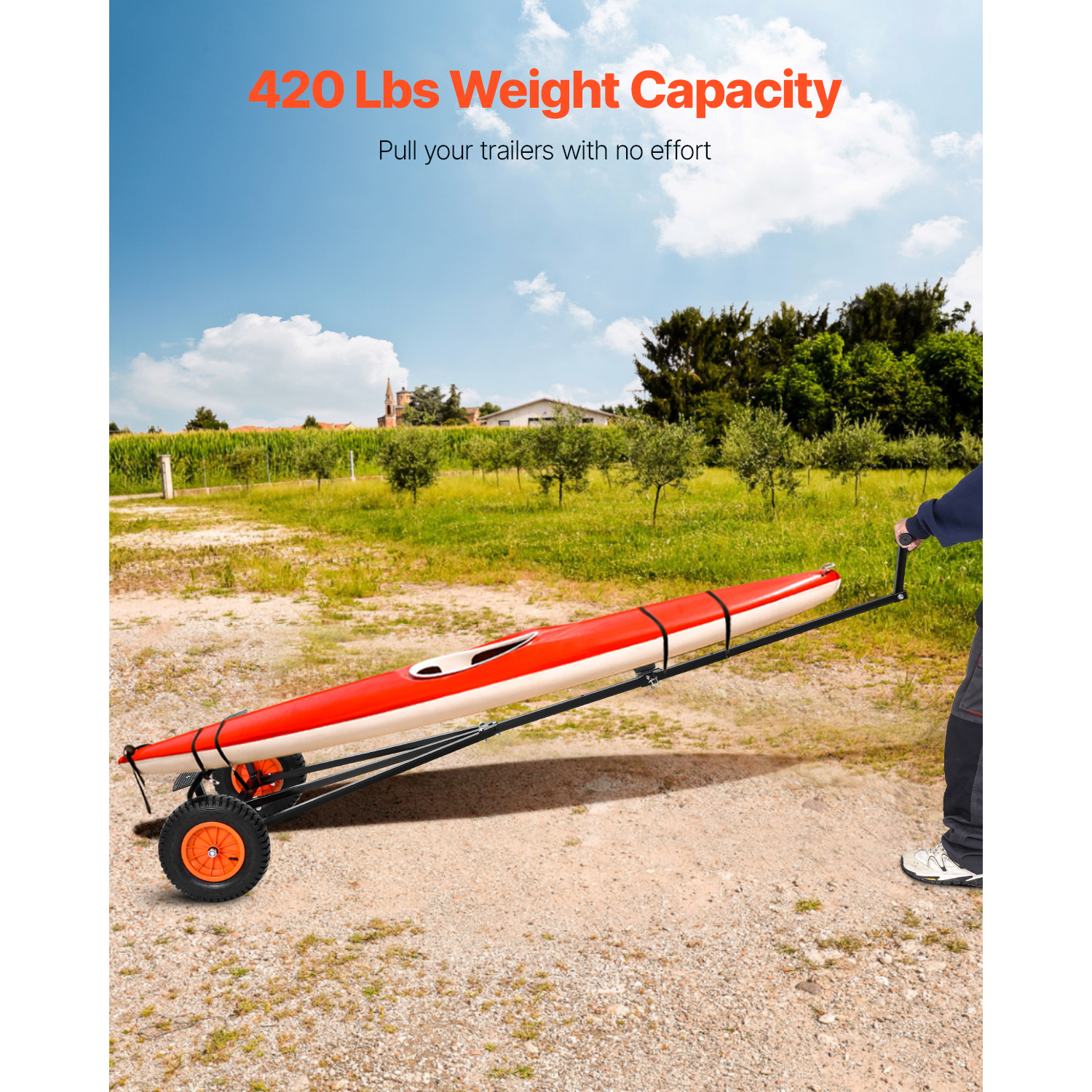 SucceBuy 420lbs Boat Trailer D - Fishing Kayak Sit On Top review and price