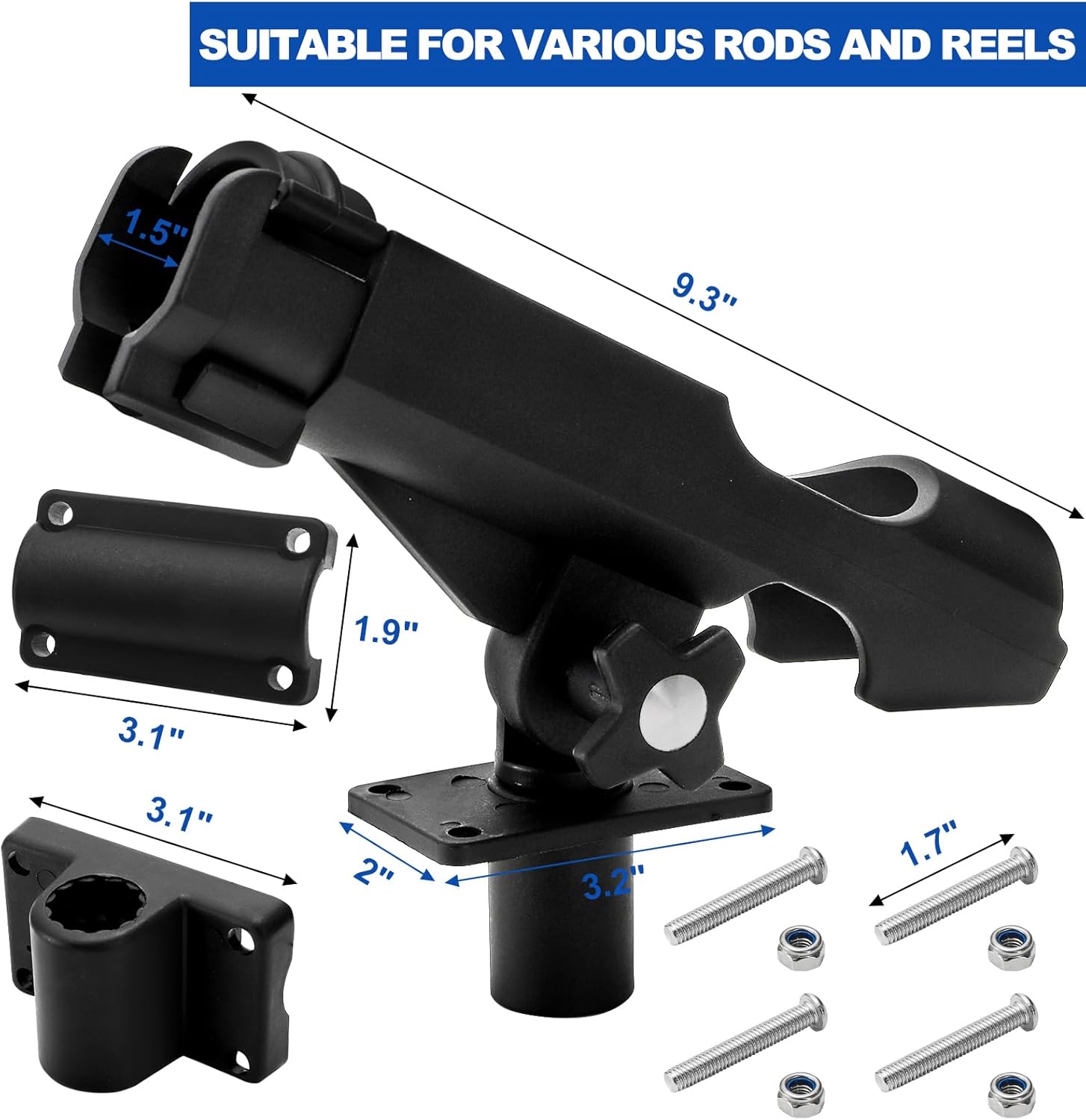 2 Pack Fishing Rod Holder with - Fishing Kayak Rod Holder review and price