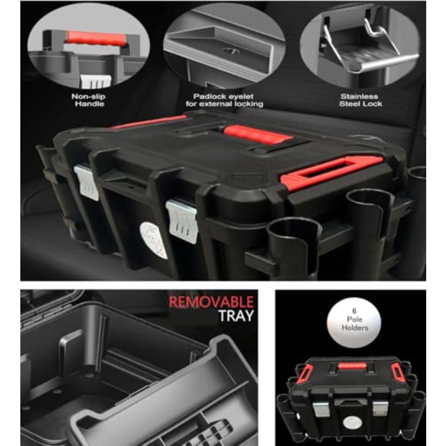 Kayak Fishing Crate - 6 Integr - Fishing Kayak Rod Holder review and price