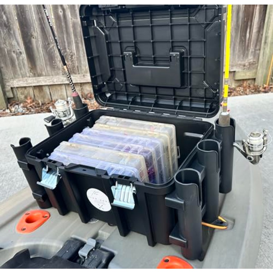 Kayak Fishing Crate - 6 Integr - Fishing Kayak Rod Holder review and price