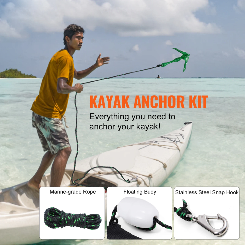 Kayak Anchor Kit 3.5 lb Paddle - Fishing Kayak Anchor review and price
