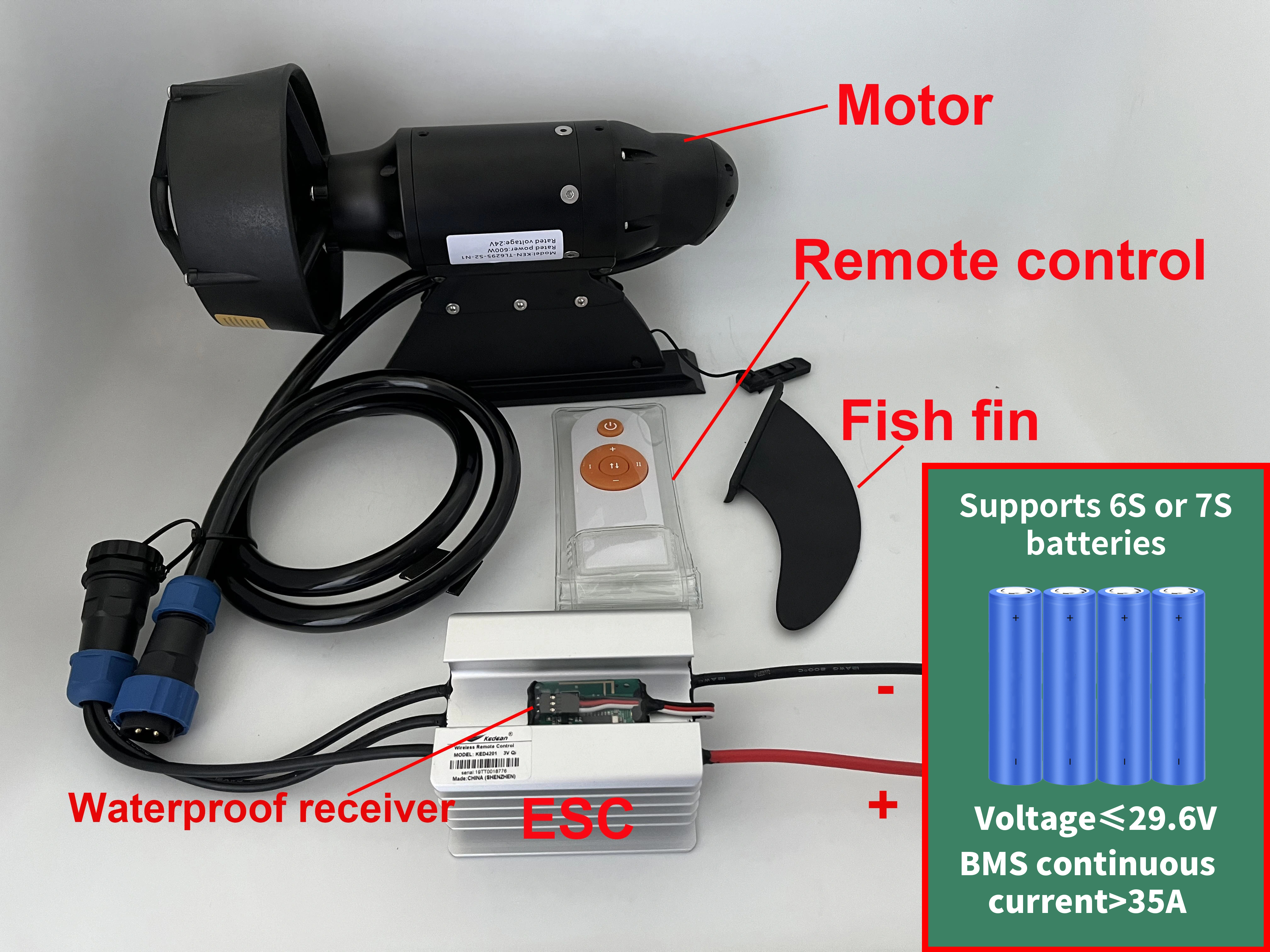 380W 600W Electric Fins Stand  - Fishing Kayak Trolling Motor review and price