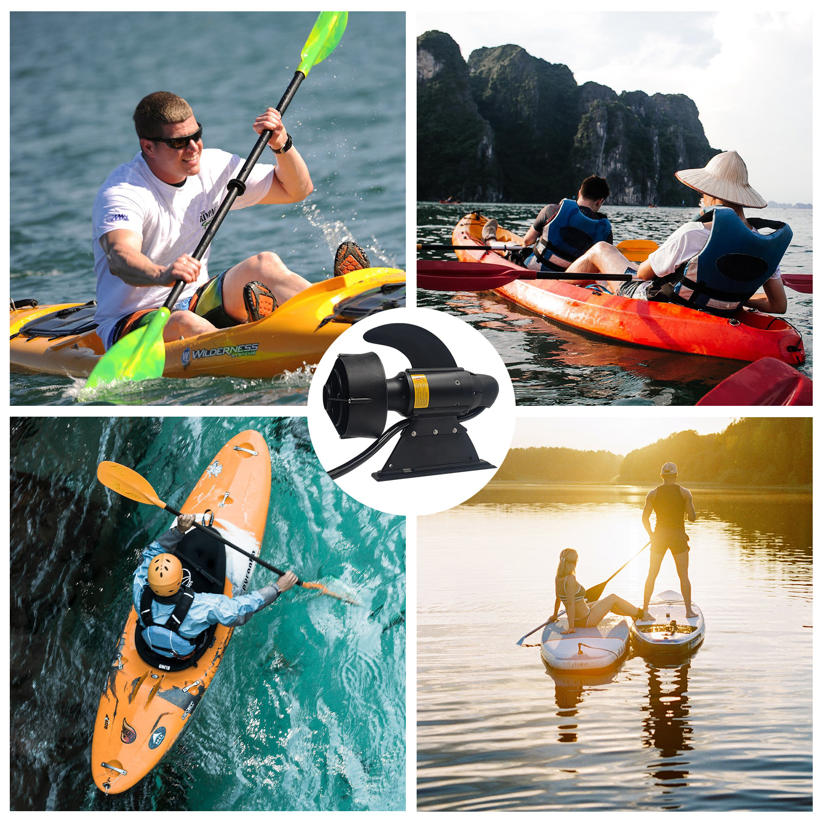 380W 600W Electric Fins Stand  - Fishing Kayak Trolling Motor review and price