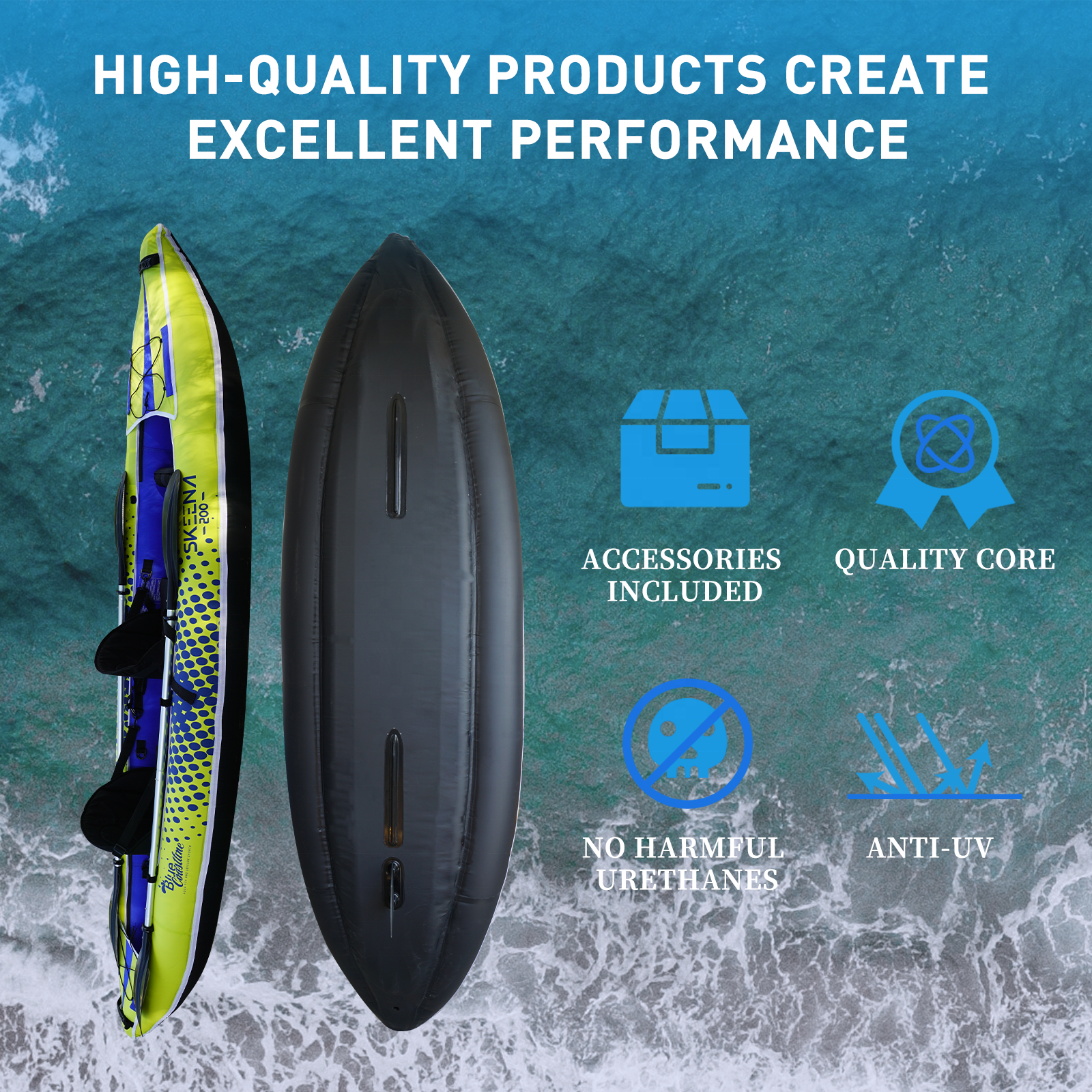 Adult Inflatable Fishing Canoe - Fishing Kayak Paddle review and price