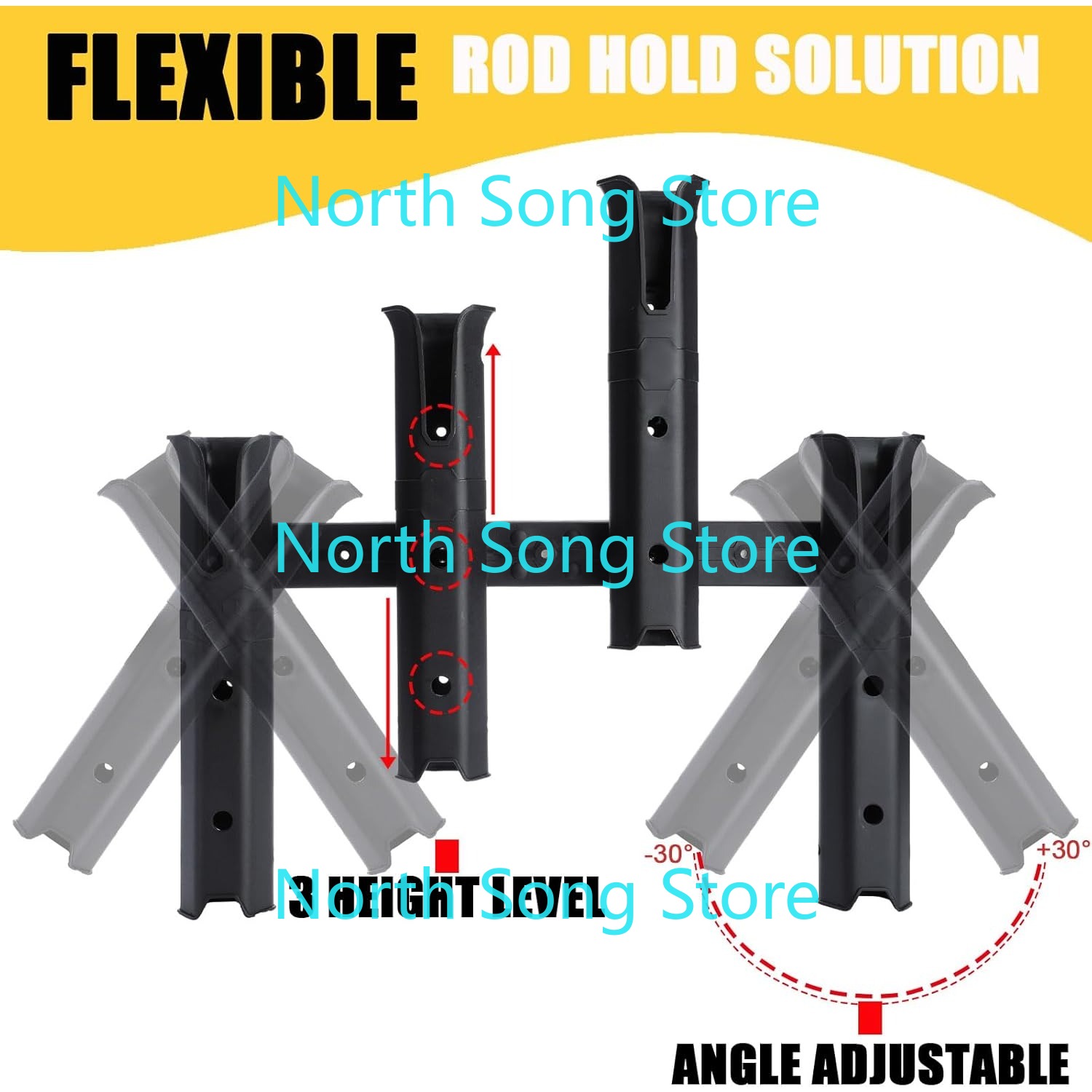 Adjustable Fishing Rod Holders - Fishing Kayak Crate review and price