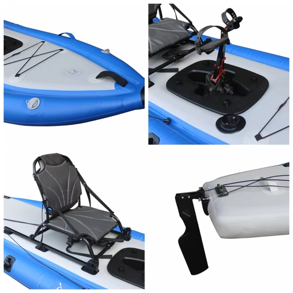 12ft Single Sit-On-Top Inflata - Fishing Kayak Sit In review and price