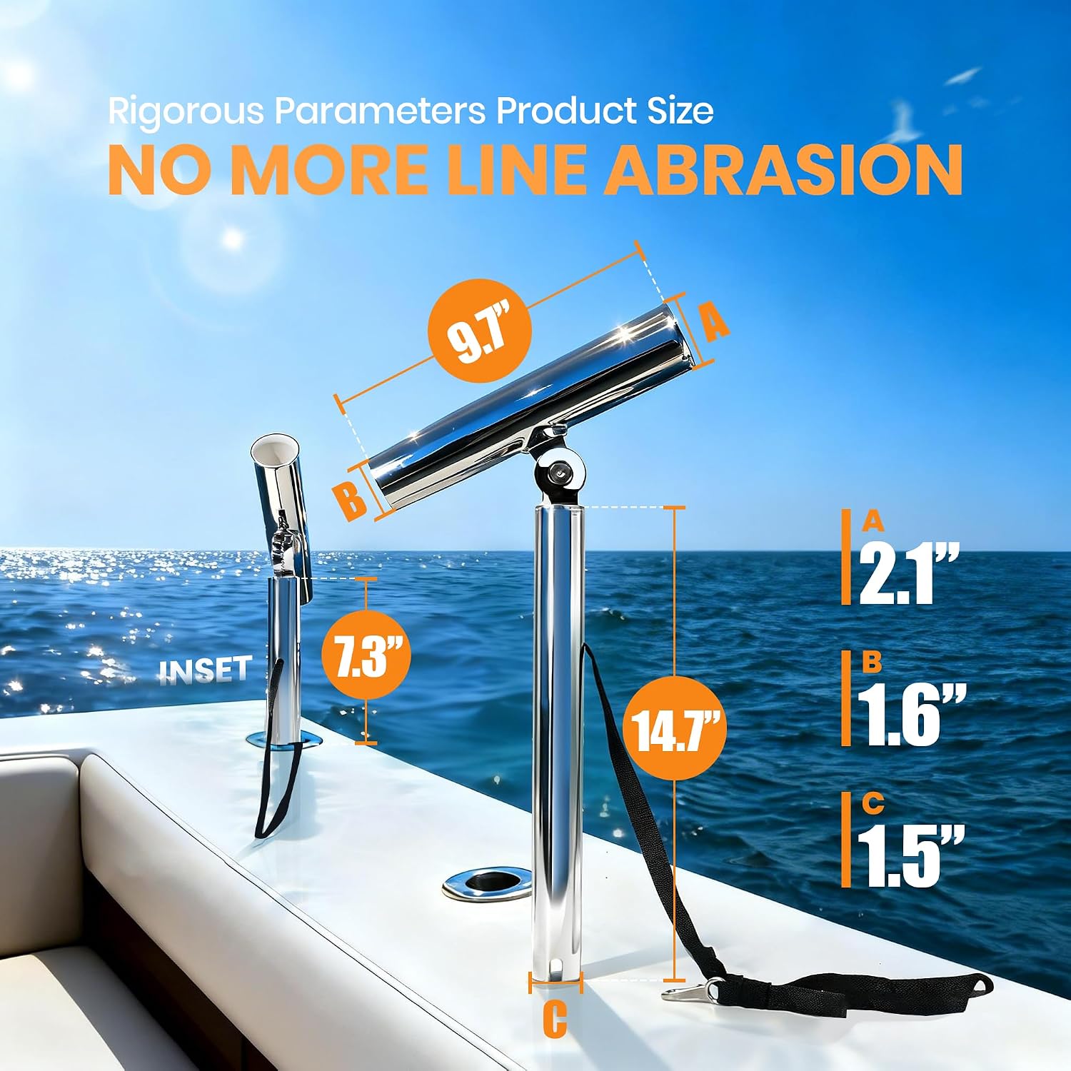 2-Pack Stainless Steel Outrigg - Fishing Kayak Rod Holder review and price