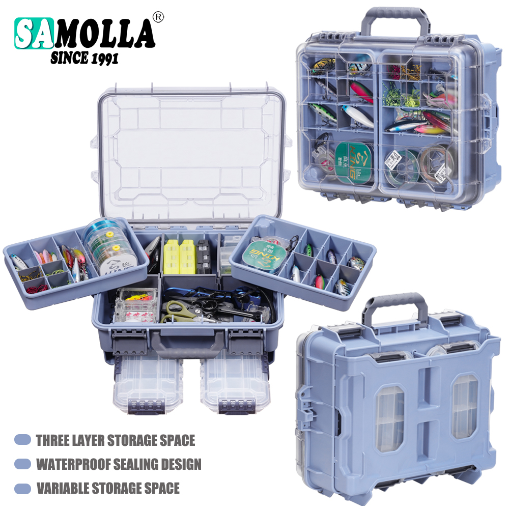 SAMOLLA Fishing Tackle Box Lar - Fishing Kayak Crate review and price