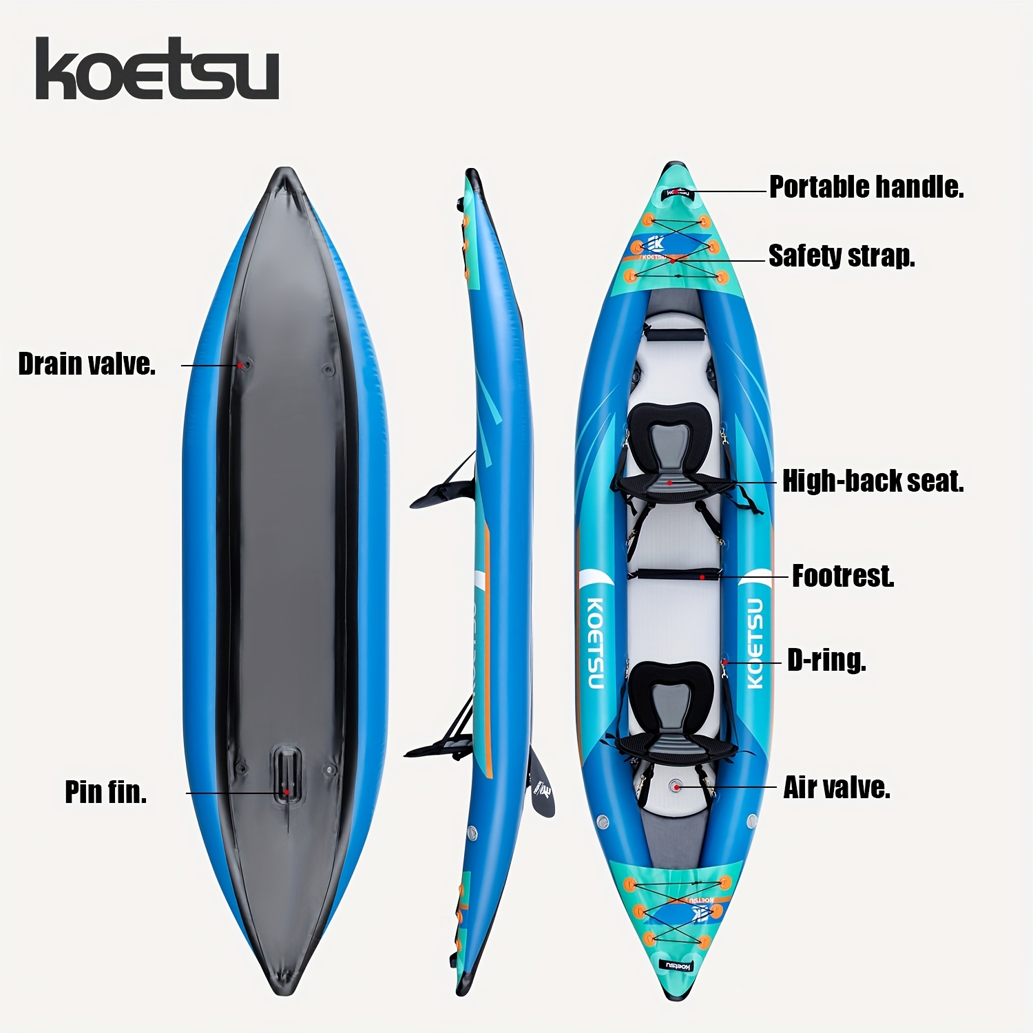 KOETSU P03 brushed inflatable  - Fishing Kayak Inflatable review and price